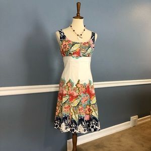 Nine West Hawaiian Print Cocktail Dress